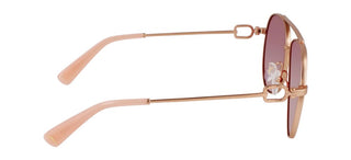 Longchamp Lo178s N Women Rose Gold Pilot Sunglasses