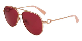 Longchamp Lo178s N Women Rose Gold Pilot Sunglasses