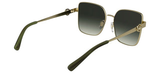 Longchamp Lo181s N Women Gold Squared Sunglasses