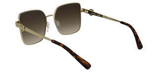 Longchamp Lo181s N Women Gold Squared Sunglasses