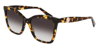 Longchamp Lo742s N Women Havana Squared Sunglasses