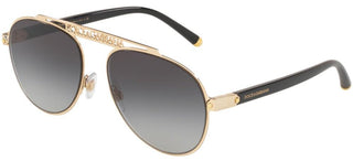 Dolce & Gabbana LOGO DG 2235 women Gold Pilot Sunglasses