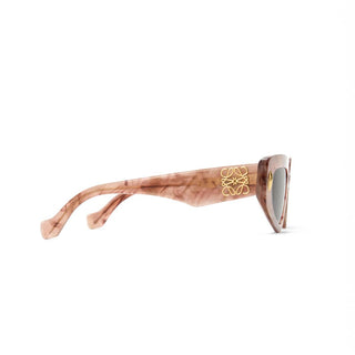 LOEWE Anagram LW40160I women Brown Geometric Sunglasses
