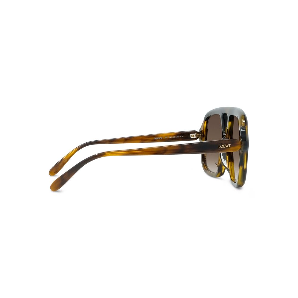 LOEWE Slim LW40161U women Havana Rectangle Sunglasses