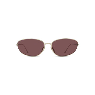 Loewe Signature Lw40164u Women Gold Oval Sunglasses