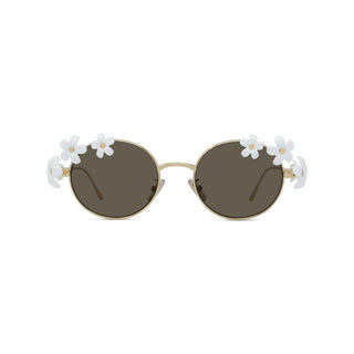 LOEWE Signature LW40173U women Gold Oval Sunglasses