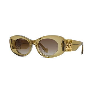 Loewe Anagram Lw40175u Women Green Oval Sunglasses