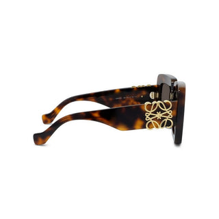 LOEWE Anagram LW40176U women Havana Oversize Sunglasses
