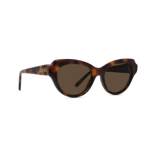 LOEWE Slim LW40178I women Havana Geometric Sunglasses