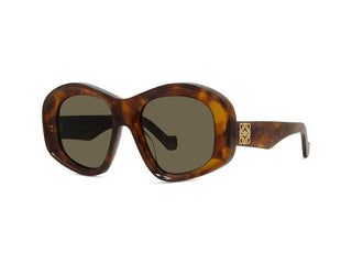 LOEWE Anagram LW40181I women Havana Round Sunglasses