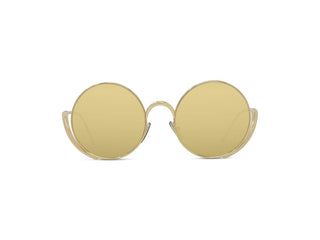 LOEWE Signature LW40187U women Gold Round Sunglasses