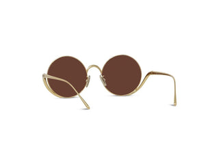 LOEWE Signature LW40187U women Gold Round Sunglasses