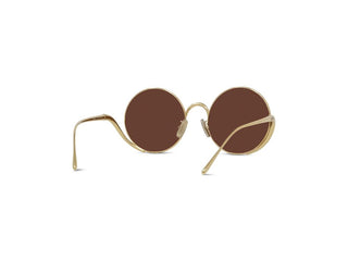 LOEWE Signature LW40187U women Gold Round Sunglasses