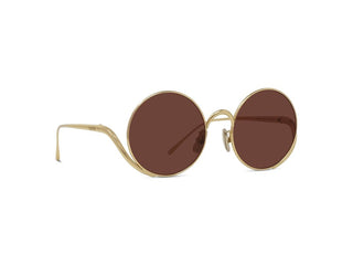 LOEWE Signature LW40187U women Gold Round Sunglasses