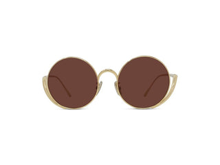 LOEWE Signature LW40187U women Gold Round Sunglasses