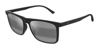 Maui Jim Makamae Mj0619s Unisex Black Squared Sunglasses