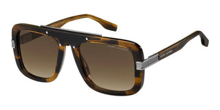 Marc Jacobs MARC 670/S men Brown Geometric Sunglasses