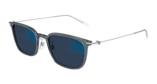Montblanc MB0100S men Grey Squared Sunglasses