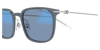 Montblanc MB0100S men Grey Squared Sunglasses