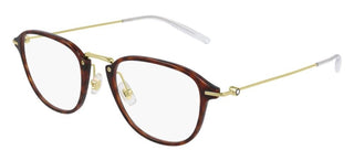 Montblanc MB0155O men Havana Pantos Eyeglasses