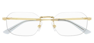 Montblanc Mb0307o Avant Premiere Men Gold Geometric Eyeglasses