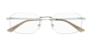 Montblanc Mb0307o Avant Premiere Men Silver Geometric Eyeglasses