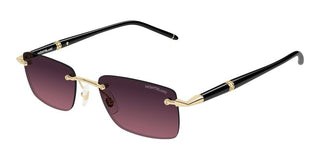 Montblanc MB0344S men Black Squared Sunglasses