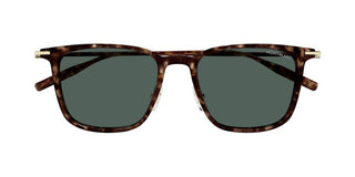 Montblanc MB0354S men Havana Squared Sunglasses