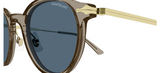 Montblanc Mb0362s Men Brown Round Sunglasses