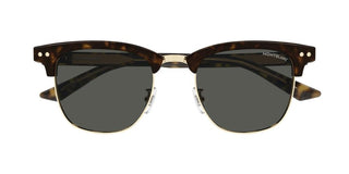 Montblanc MB0382S men Havana Squared Sunglasses