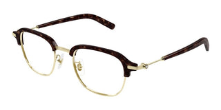 Montblanc MB0390O men Havana Squared Eyeglasses