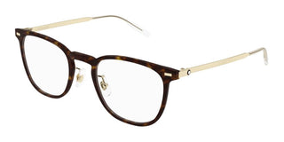 Montblanc MB0393ON men Havana Squared Eyeglasses