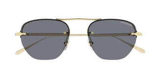 Montblanc MB0404S men Gold Round Sunglasses