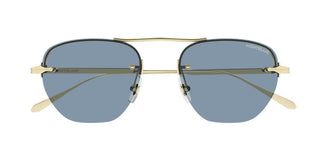 Montblanc MB0404S men Gold Round Sunglasses