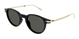 Montblanc MB0407S men Gold Round Sunglasses