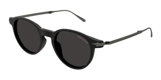 Montblanc MB0407S men Ruthenium Round Sunglasses
