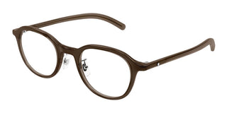 Montblanc MB0419OJ men Brown Round Eyeglasses