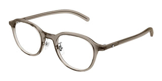 Montblanc MB0419OJ men Brown Round Eyeglasses