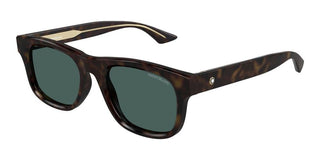 Montblanc MB0421S men Havana Squared Sunglasses
