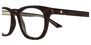 Montblanc MB0422O men Havana Squared Eyeglasses