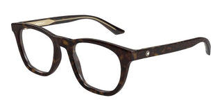 Montblanc MB0422O men Havana Squared Eyeglasses