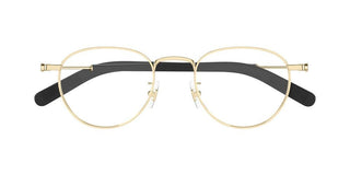 Montblanc MB0423O men Gold Round Eyeglasses