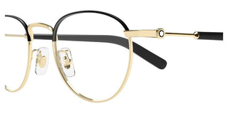 Montblanc MB0423O men Gold Round Eyeglasses
