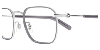 Montblanc MB0424O men Silver Squared Eyeglasses