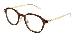 Montblanc MB0427O men Brown Round Eyeglasses
