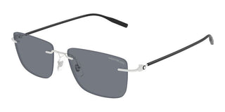 Montblanc MB0429S men Silver Squared Sunglasses