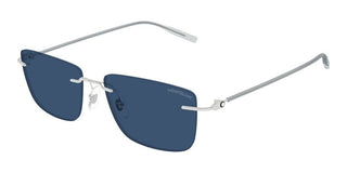 Montblanc MB0429S men Silver Squared Sunglasses