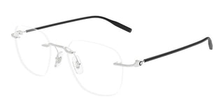 Montblanc MB0430O men Silver Round Eyeglasses