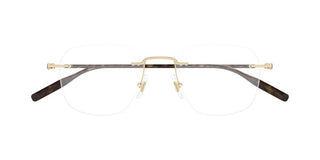 Montblanc MB0430O men Gold Round Eyeglasses