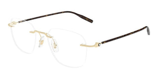Montblanc MB0430O men Gold Round Eyeglasses